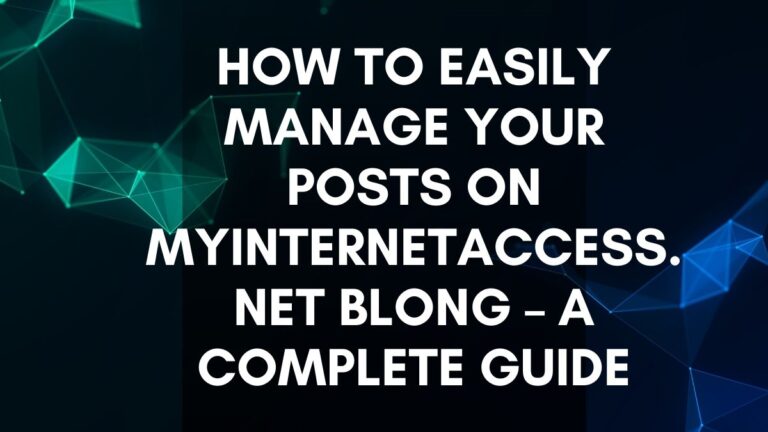 Posts on MyInternetAccess.net Blong